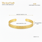 Ayatul Kursi Bracelet Size Infographic